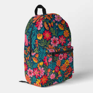 Abstrakter Kunst Nordic Floral Schmetterlinge Ruck Bedruckter Rucksack