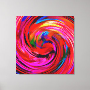 Abstrakter Kunst-Strudel-bunter Farben-Hintergrund Leinwanddruck