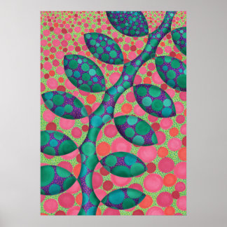 Abstrakter Kunstdruck 'Spotted Vine' Poster
