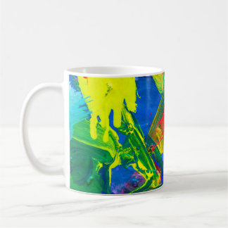 Abstrakter Kunsthintergrund. Handgemalter Hintergr Kaffeetasse