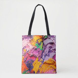 Abstrakter Kunsthintergrund. Ölmalerei auf Leinwan Tasche