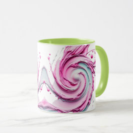 Abstrakter künstlerischer Wirbel mit Pastellnuance Tasse
