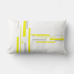 Abstrakter KunstMinimalismus Gelbes graues Kissen 