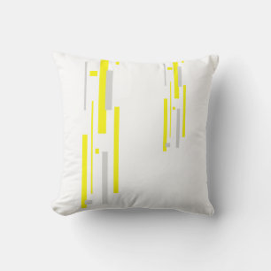 Abstrakter KunstMinimalismus Gelbes graues Kissen 