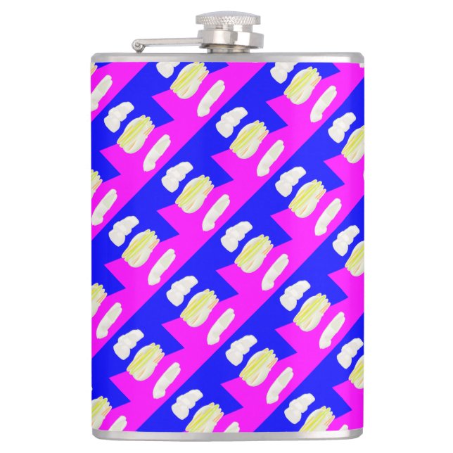 ABSTRAKTER KUNSTPINK UND ROYBLAU FLACHMANN (Vorderseite)