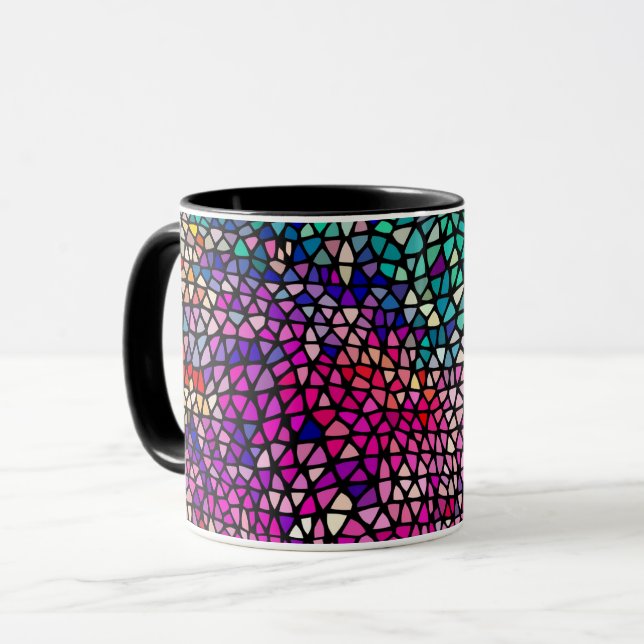 Abstrakter Kunstrasencup mit  Tasse (Vorderseite Links)