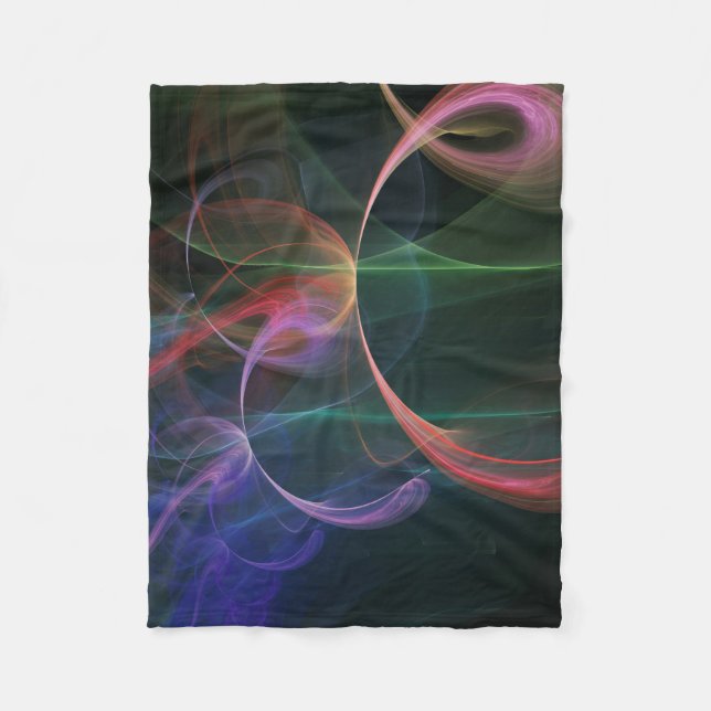 Abstrakter Kunstraum Fleecedecke (Vorderseite)