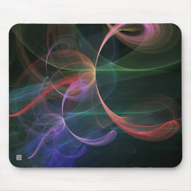 Abstrakter Kunstraum Mousepad (Vorne)