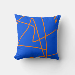 Abstrakter Kunstschatz Pasta Orange Blue Kissen