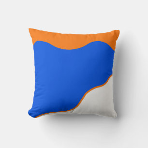 Abstrakter Kunstschatz Pasta Orange Blue Kissen