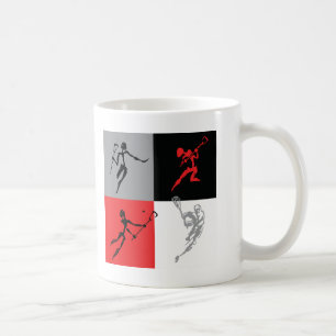 Abstrakter Lacrosse Kaffeetasse
