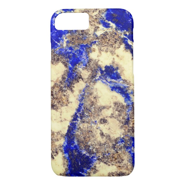Abstrakter Lapis Lazuli Blue Granit blauer Marmor Case-Mate iPhone Hülle (Rückseite)