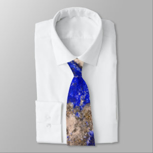 Abstrakter Lapis Lazuli Blue Granit Krawatte