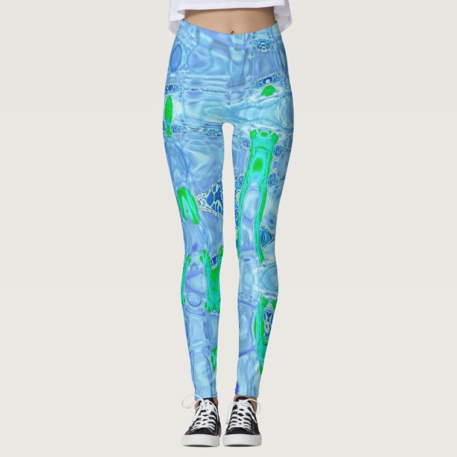 Abstrakter Lavendel Leggings (Vorderseite)