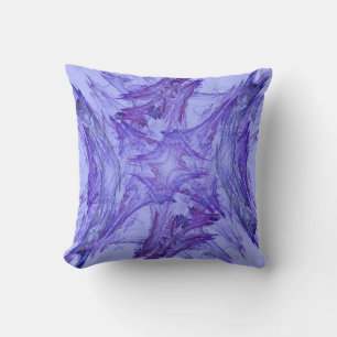Abstrakter Lavendel Lila Snowflake Fraktal Kissen