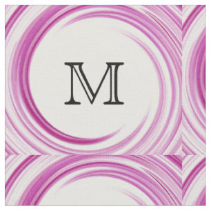 Abstrakter Lavendel Swirl Monogramm Stoff
