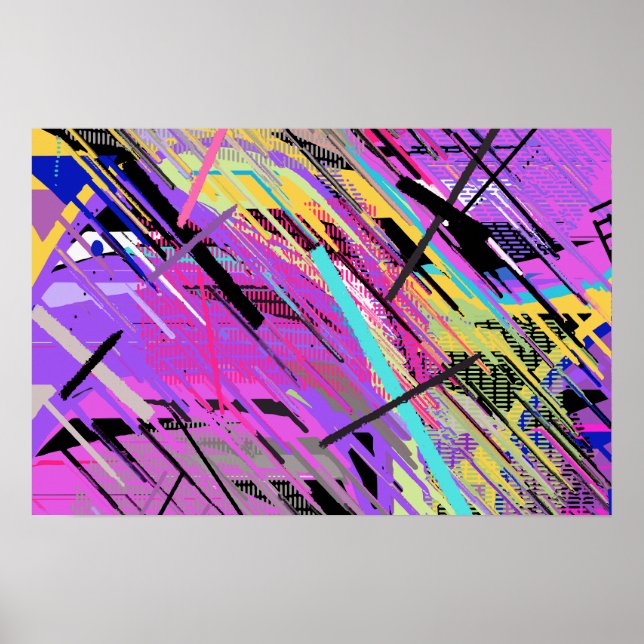 Abstrakter, lebendiger 80er poster (Vorne)