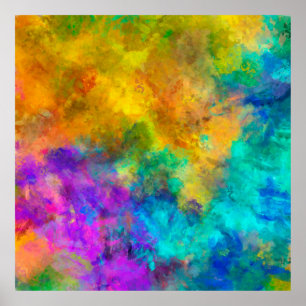 abstrakter, lebendiger Regenbogen-Hintergrund Poster