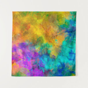 abstrakter, lebendiger Regenbogen-Hintergrund Wandteppich