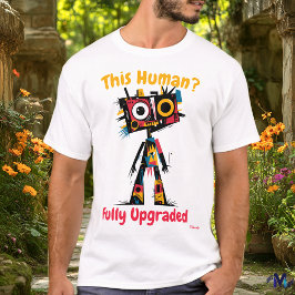 Abstrakter, lebendiger Robot-Upgrade-T - Shirt