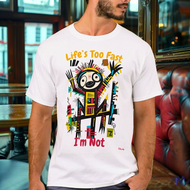 Abstrakter, lebendiger Sloth Graphic-T - Shirt (Von Creator hochgeladen)