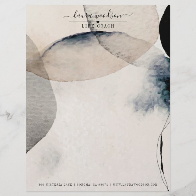 Abstrakter Lebenslauf-Coach Briefkopf (Vorderseite)