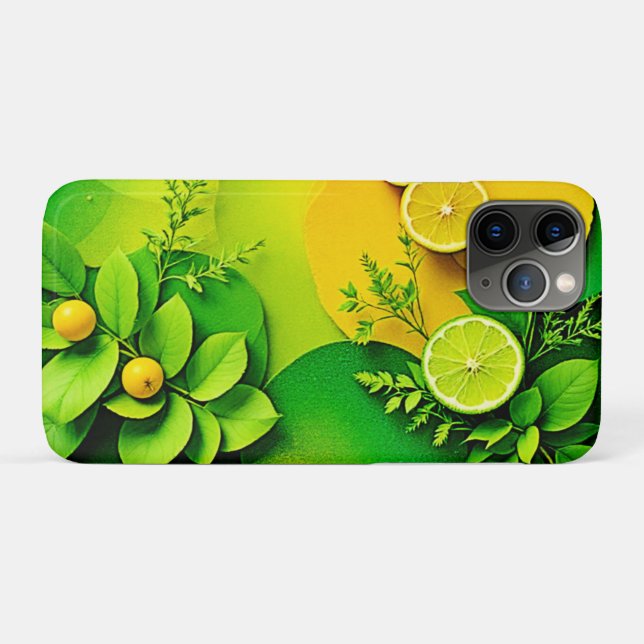 Abstrakter Lemon Limon Nature Art Case-Mate iPhone Hülle (Rückseite (Horizontal))
