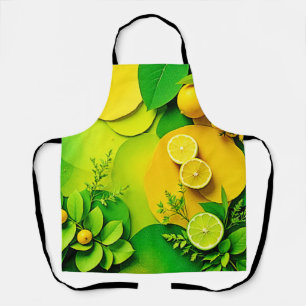 Abstrakter Lemon Limon Nature Art Schürze