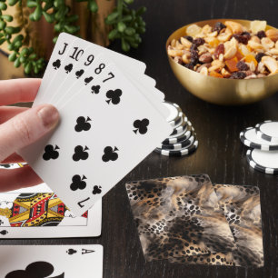 Abstrakter Leopard-Tierdruck Spielkarten
