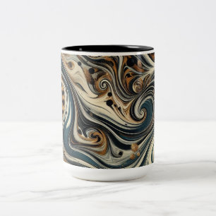 Abstrakter Leoparden-Druck Wirbel Zweifarbige Tasse