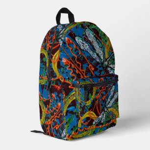 Abstrakter Libelle-Backpack Bedruckter Rucksack