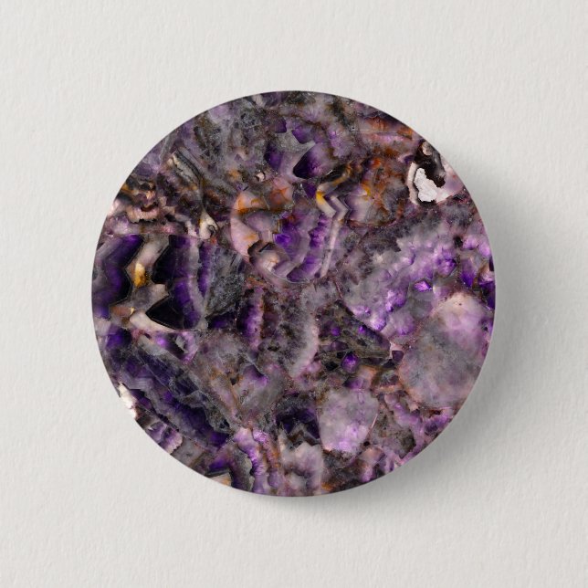 Abstrakter lila Amethystquartz-Marmorgranit Button (Vorderseite)