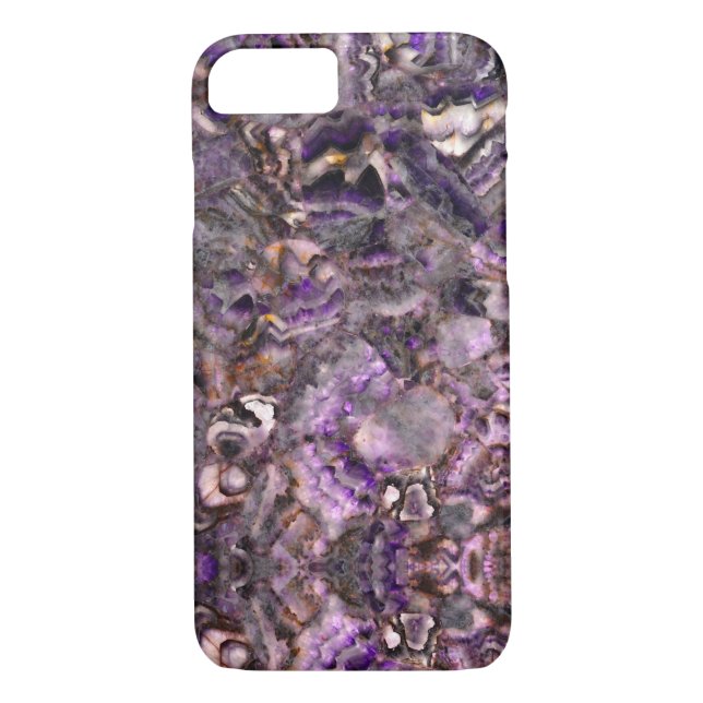 Abstrakter lila Amethystquartz-Marmorgranit Case-Mate iPhone Hülle (Rückseite)