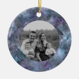 Abstrakter lila aquamariner Quarzgranit Keramik Ornament