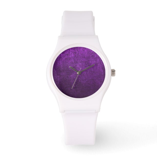 Abstrakter Lila Hintergrund oder Papier mit hellem Armbanduhr (Vorderseite)