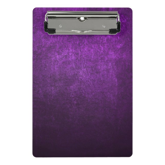 Abstrakter lila Hintergrund oder Papier mit hellem Mini Klemmbrett (Vorderseite)