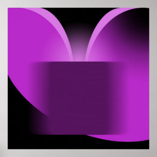 Abstrakter Lila Luxus mit Black AP004 Poster