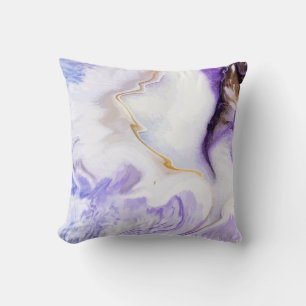 Abstrakter lila Marmor Kissen
