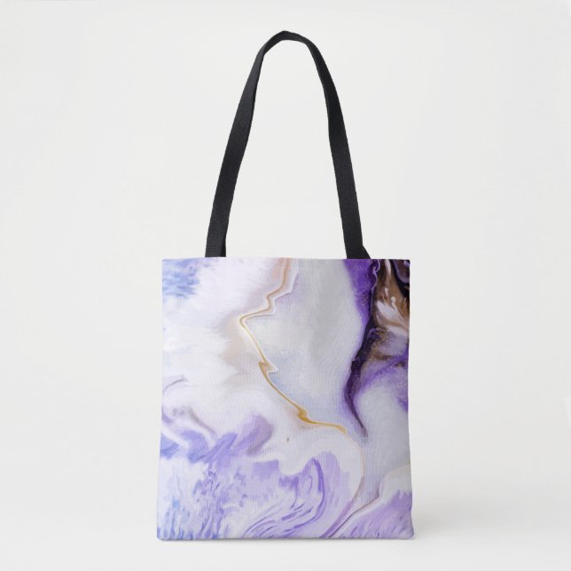 Abstrakter lila Marmor Tasche (Vorderseite)