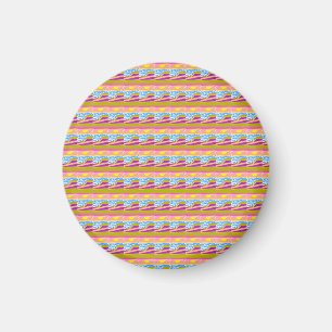 Abstrakter lila Yacht Magnet