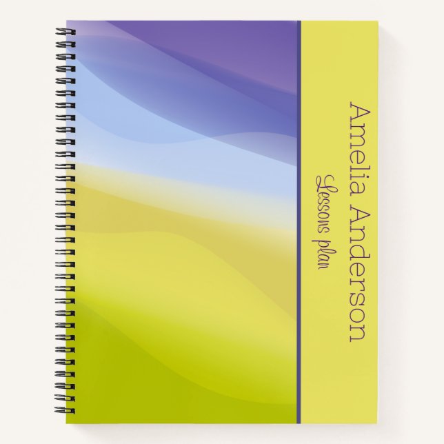 Abstrakter Limettengrün Notizbuch (Vorderseite)