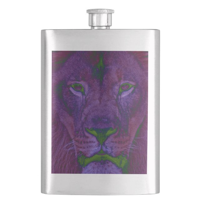 Abstrakter Lion Classic Flask Flachmann (Vorderseite)