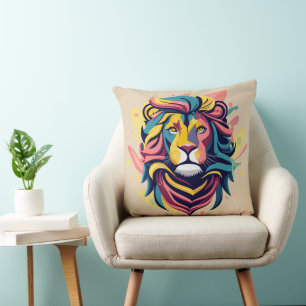 Abstrakter Lion Head Art Kissen