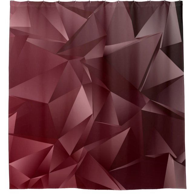 Abstrakter Low-Poly Hintergrund. triangulierte Tex Duschvorhang (Vorderseite)