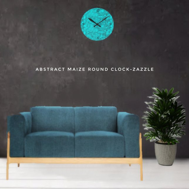 Abstrakter Mais Runde Wanduhr (Von Creator hochgeladen)