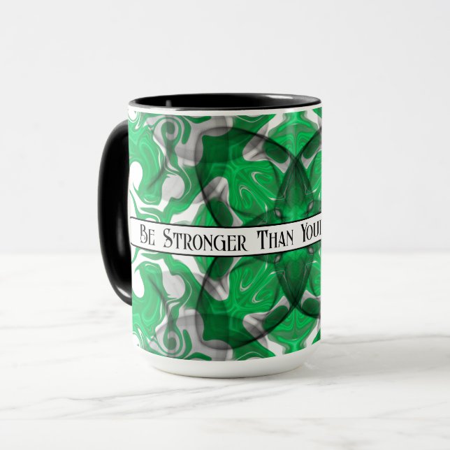 Abstrakter Mandala-Psychedelschmetterling Tasse (Vorderseite Links)