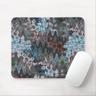 Abstrakter Marmor Art Blue Liquid Design Spaß Mousepad