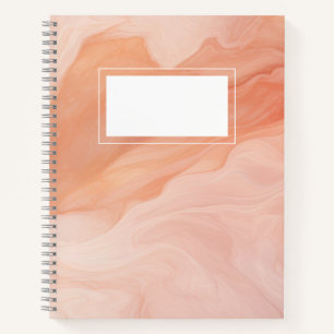 Abstrakter Marmor Peach fuzz Notizbuch