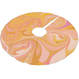 Abstrakter Marmor Swirl Polyester Weihnachtsbaumdecke