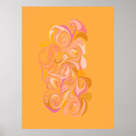 Abstrakter Marmor Swirl Poster